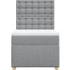 Box spring postel s matrací 90x200 cm textil [3291177] (Barva Světle šedá)