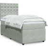 Box spring postel s matrací 90x200 cm samet [3294550] (Barva Světle šedá)