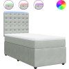 Box spring postel s matrací 90x200 cm samet [3294550] (Barva Světle šedá)