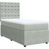 Box spring postel s matrací 90x200 cm samet [3294550] (Barva Světle šedá)