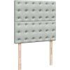 Box spring postel s matrací 90x200 cm samet [3294550] (Barva Světle šedá)