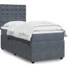 Box spring postel s matrací 90x200 cm samet [3294550] (Barva Světle šedá)