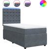 Box spring postel s matrací 90x200 cm samet [3294550] (Barva Světle šedá)