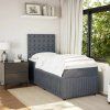 Box spring postel s matrací 90x200 cm samet [3294550] (Barva Světle šedá)