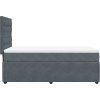 Box spring postel s matrací 90x200 cm samet [3294550] (Barva Světle šedá)