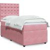 Box spring postel s matrací 90x200 cm samet [3294550] (Barva Světle šedá)