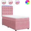 Box spring postel s matrací 90x200 cm samet [3294550] (Barva Světle šedá)