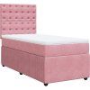 Box spring postel s matrací 90x200 cm samet [3294550] (Barva Světle šedá)