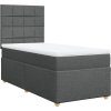 Box spring postel s matrací 90x200 cm textil [3293463] (Barva Světle šedá)