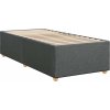 Box spring postel s matrací 90x200 cm textil [3293463] (Barva Světle šedá)