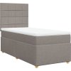 Box spring postel s matrací 90x200 cm textil [3293463] (Barva Světle šedá)
