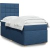 Box spring postel s matrací 90x200 cm textil [3293463] (Barva Světle šedá)