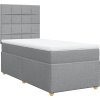 Box spring postel s matrací 90x200 cm textil [3293463] (Barva Světle šedá)