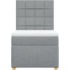 Box spring postel s matrací 90x200 cm textil [3293463] (Barva Světle šedá)