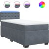 Box spring postel s matrací 90x200 cm samet [3288511] (Barva Tmavě šedá)