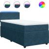 Box spring postel s matrací 90x200 cm samet [3289936] (Barva Modrá)