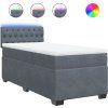 Box spring postel s matrací 90x200 cm samet [3288516] (Barva Světle šedá)