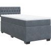Box spring postel s matrací 90x200 cm samet [3288516] (Barva Světle šedá)