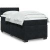 Box spring postel s matrací 90x200 cm samet [3288516] (Barva Světle šedá)