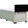 Box spring postel s matrací 90x200 cm samet [3288516] (Barva Světle šedá)