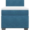Box spring postel s matrací 90x200 cm samet [3286208] (Barva Modrá)
