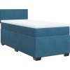 Box spring postel s matrací 90x200 cm samet [3288508] (Barva Modrá)