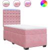 Box spring postel s matrací 90x200 cm samet [3293126] (Barva Modrá)