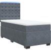 Box spring postel s matrací 90x200 cm samet [3293126] (Barva Modrá)