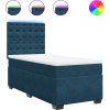 Box spring postel s matrací 90x200 cm samet [3293126] (Barva Modrá)
