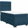Box spring postel s matrací 90x200 cm samet [3293126] (Barva Modrá)