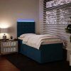 Box spring postel s matrací 90x200 cm samet [3293126] (Barva Modrá)