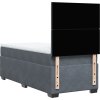 Box spring postel s matrací 90x200 cm samet [3290805] (Barva Tmavě šedá)