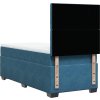 Box spring postel s matrací 90x200 cm samet [3290826] (Barva Modrá)