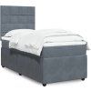 Box spring postel s matrací tmavě 90x200 cm samet [3292240] (Barva Černá)