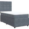 Box spring postel s matrací tmavě 90x200 cm samet [3292240] (Barva Černá)