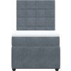 Box spring postel s matrací tmavě 90x200 cm samet [3292240] (Barva Černá)
