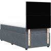 Box spring postel s matrací tmavě 90x200 cm samet [3292240] (Barva Černá)