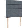 Box spring postel s matrací tmavě 90x200 cm samet [3292240] (Barva Černá)