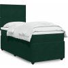 Box spring postel s matrací tmavě 90x200 cm samet [3292240] (Barva Černá)
