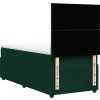 Box spring postel s matrací tmavě 90x200 cm samet [3292240] (Barva Černá)