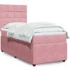 Box spring postel s matrací tmavě 90x200 cm samet [3292240] (Barva Černá)