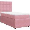 Box spring postel s matrací tmavě 90x200 cm samet [3292240] (Barva Černá)
