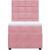 Box spring postel s matrací tmavě 90x200 cm samet [3292240] (Barva Černá)