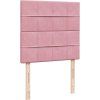Box spring postel s matrací tmavě 90x200 cm samet [3292240] (Barva Černá)