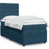 Box spring postel s matrací tmavě 90x200 cm samet [3292240] (Barva Černá)