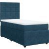 Box spring postel s matrací tmavě 90x200 cm samet [3292240] (Barva Černá)