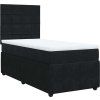 Box spring postel s matrací tmavě 90x200 cm samet [3292240] (Barva Černá)
