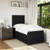 Box spring postel s matrací tmavě 90x200 cm samet [3292240] (Barva Černá)