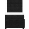 Box spring postel s matrací tmavě 90x200 cm samet [3292240] (Barva Černá)