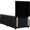 Box spring postel s matrací tmavě 90x200 cm samet [3292240] (Barva Černá)